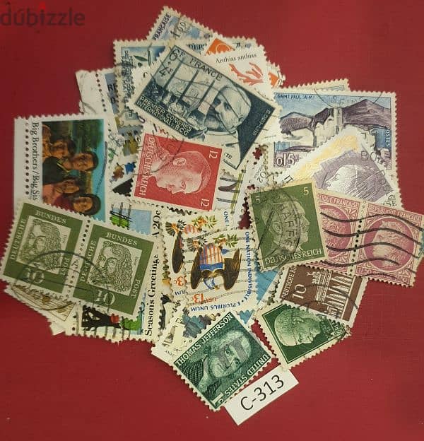 Lot # C-313 World old 50+ stamps since 1940's 0