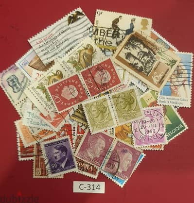 Lot # C-314 World old 50+ stamps since 1940's