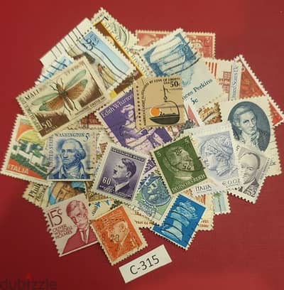 Lot # C-315 World old 50+ stamps since 1940's