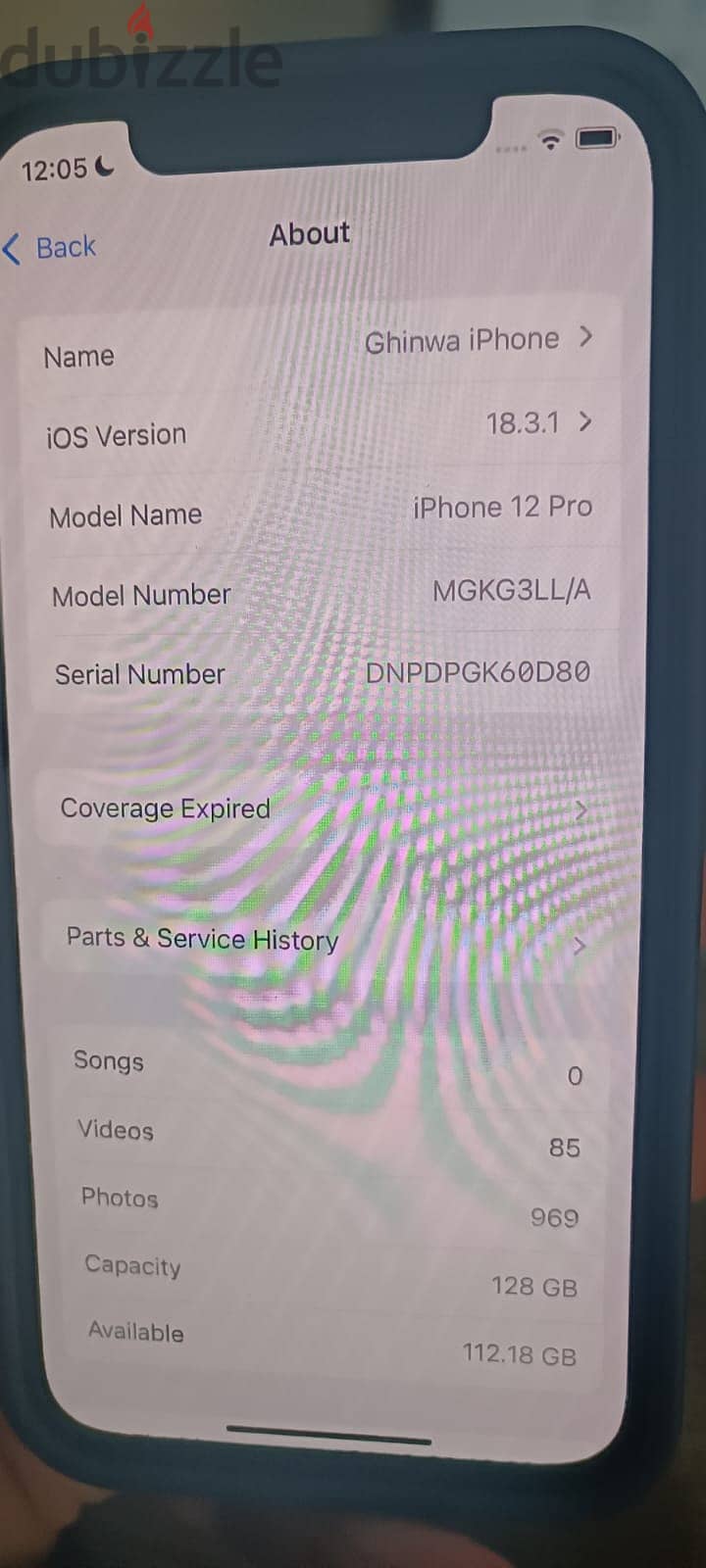 iPhone 12pro 128GB كتيير نظيف 5