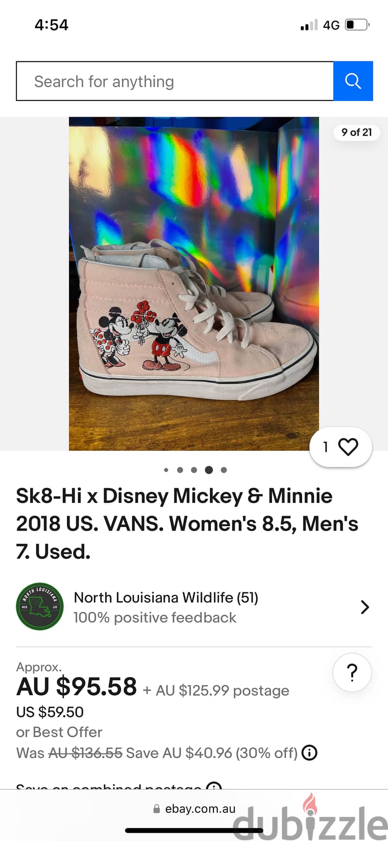 Vans x Disney high tops size 42.5 1