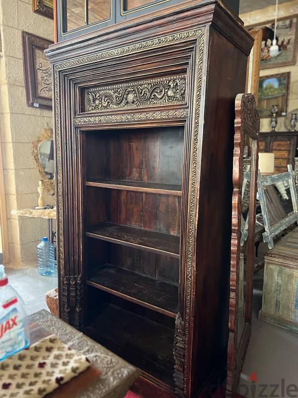 solid wood teak old antique cupboard 0