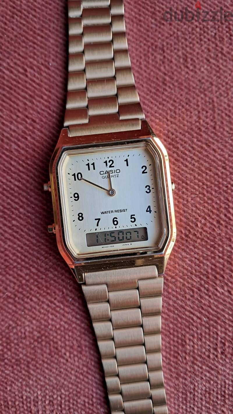 Casio AQ-230GA-9D Gold Analog & Digital 1