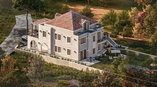 Brand New Villa+ Pool+View for sale in Batroun - فيلا للبيع في البترون