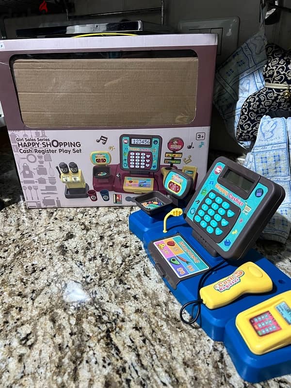 supermarket cash register play set 1