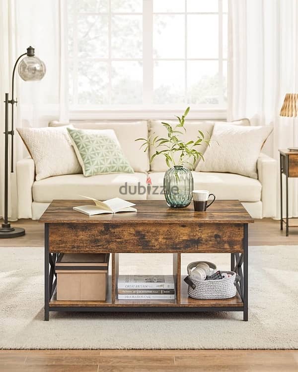 VASAGLE Coffee Table, Lift-Top Table 5