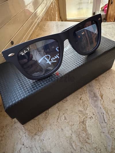 rayban wayfarer dark blue matte frame