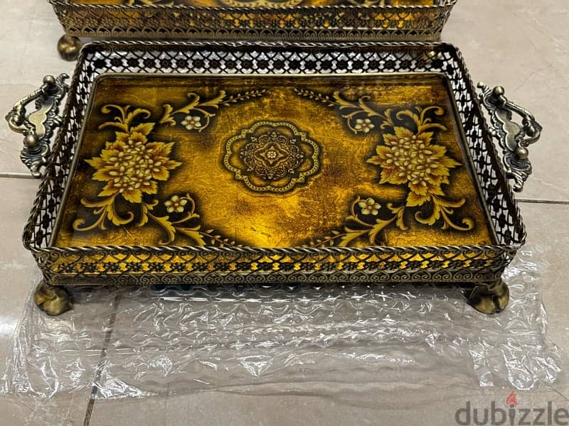 (٣ قطع) طقم صواني  tray set (3pieces) 5