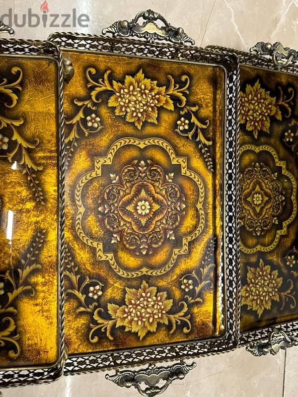 (٣ قطع) طقم صواني  tray set (3pieces) 6