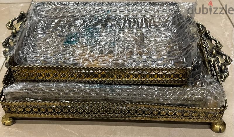 (٣ قطع) طقم صواني  tray set (3pieces) 8