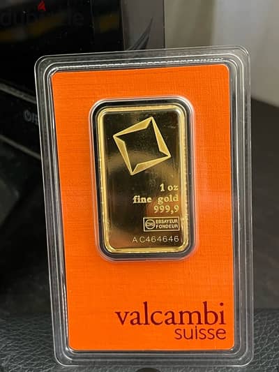 Valcambi Suisse Gold Ounse In Vip Special Number 46 46 46