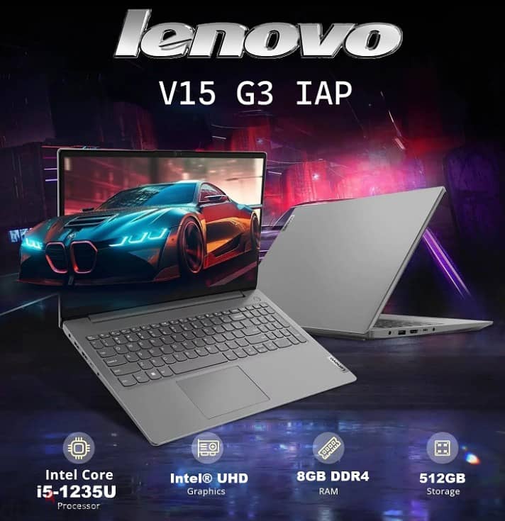 Lenovo V15 G3 IAP 15.6" FHD Laptop Core i5-1235U, RAM 8GB, SSD 512GB, 1