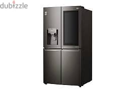 GRX39FMKBL LG InstaView 5 Door Black Fridge 716L براد 5 ابواب اسود 1