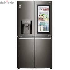 GRX39FMKBL LG InstaView 5 Door Black Fridge 716L براد 5 ابواب اسود 9