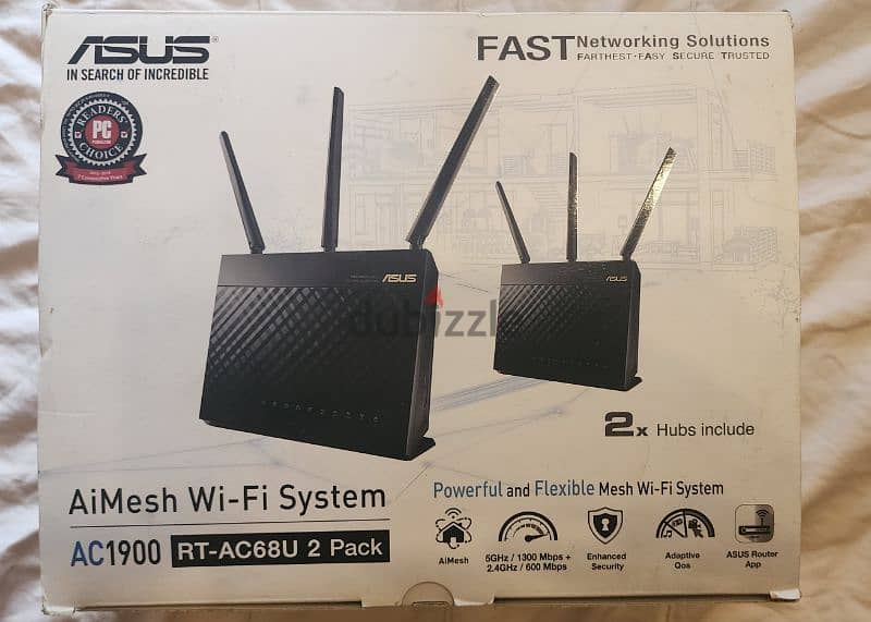 ASUS Mi Mesh wifi system RT-AC68U AC1900 Dual Band 0