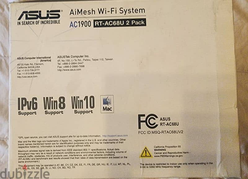 ASUS Mi Mesh wifi system RT-AC68U AC1900 Dual Band 3