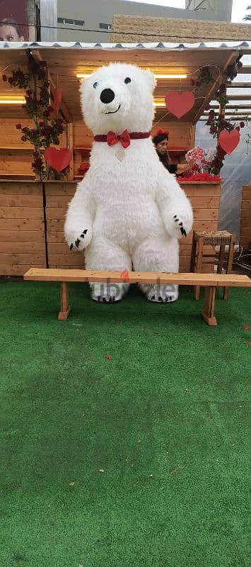 White Bear mascot for events and birthday's 2