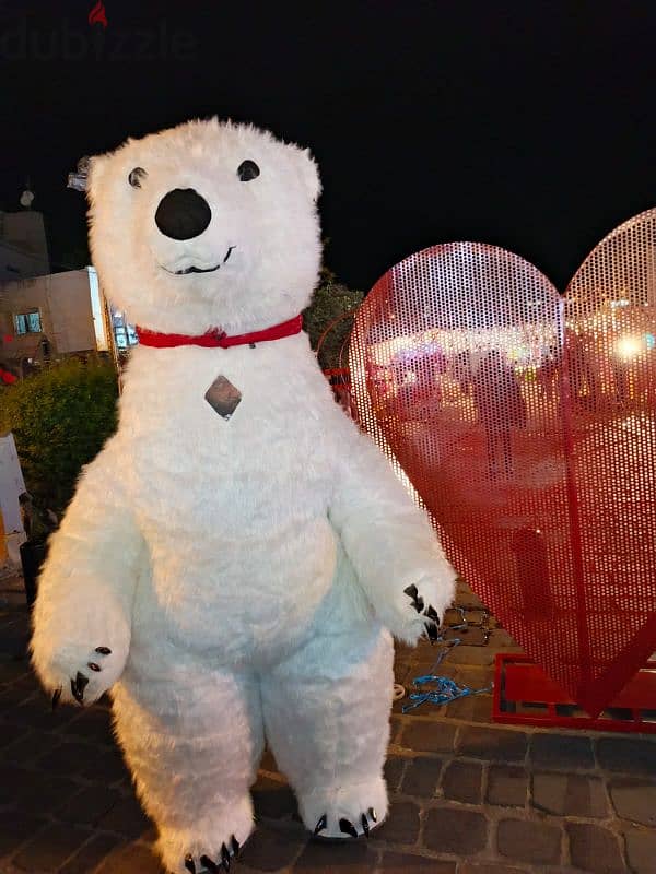 White Bear mascot for events and birthday's 7