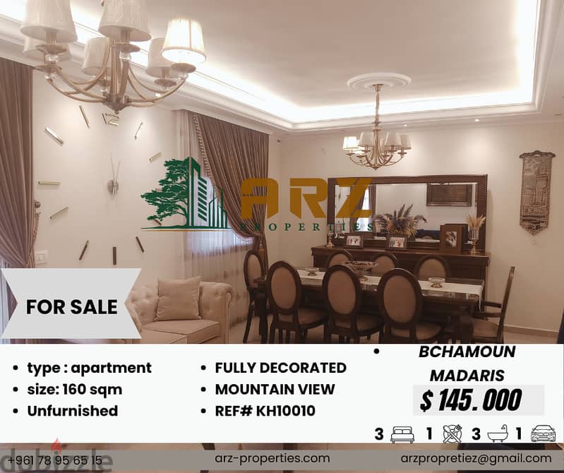 apartment for sale in Bchamoun madaris 0