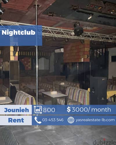 Jounieh 800m2 | Equipped Nightclub | Rent | Prime Location | EH |