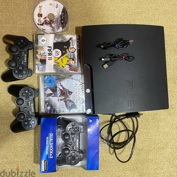 ps3 Slim 320gb like new 3 controller 1 new+ 4 games 0