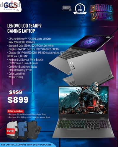 Lenovo LOQ 15ARP9 Gaming Laptop