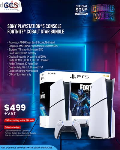 Sony PlayStation®5 Console - Fortnite® Cobalt Star Bundle