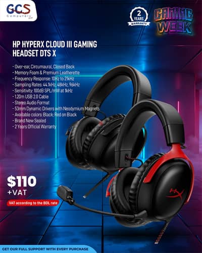 HP HyperX Cloud III Gaming Headset DTS X