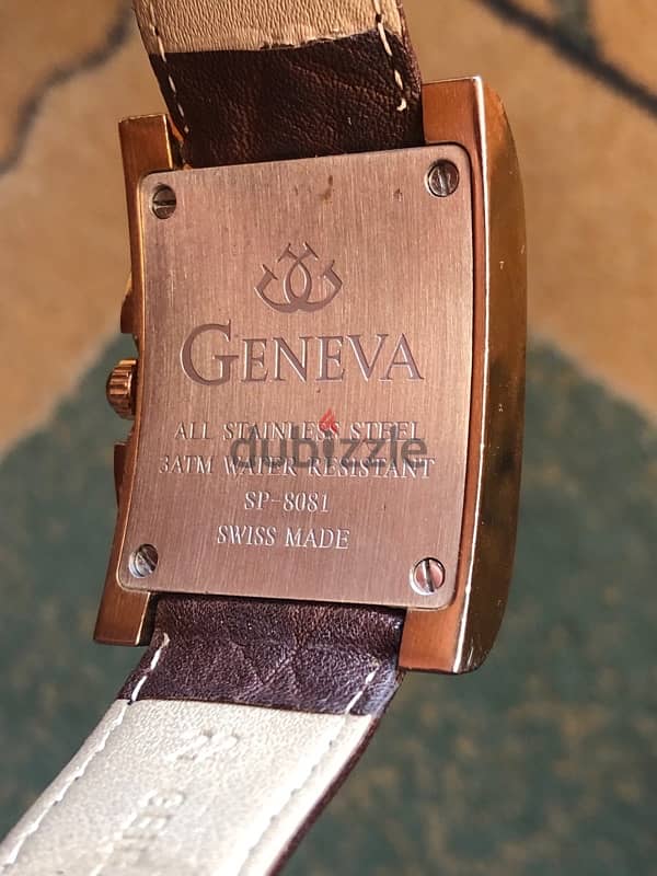 GENEVA WATCH ORGINAL SWISS MADE ساعة جينيف لأصلي سويسري  استعمل خفيف 1