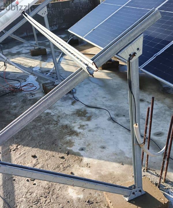 Solar Panel stand 8 panels سيبة ٨ الواح 1