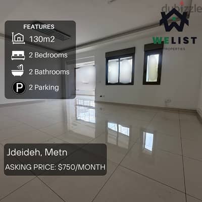 130sqm Aparrtment for rent in Jdeideh   REF: EA25MSJ130750R