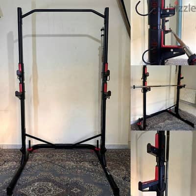 Adjustable Rack Station + Weight Bar