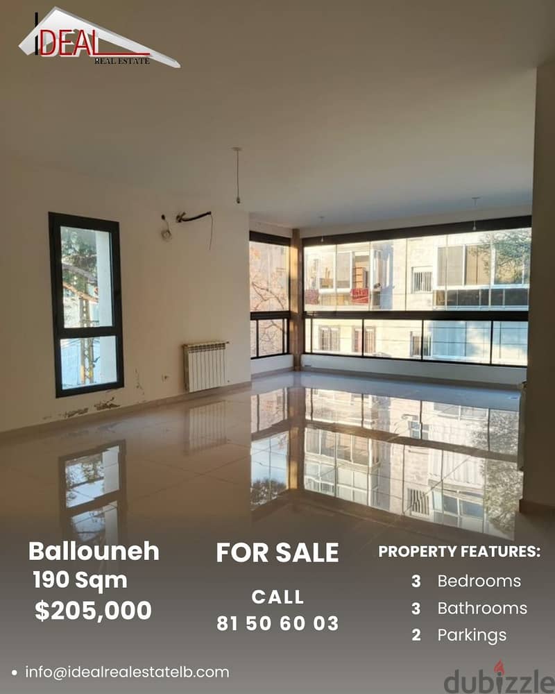 Apartment for sale in Ballouneh شقة للبيع في بلونة 0