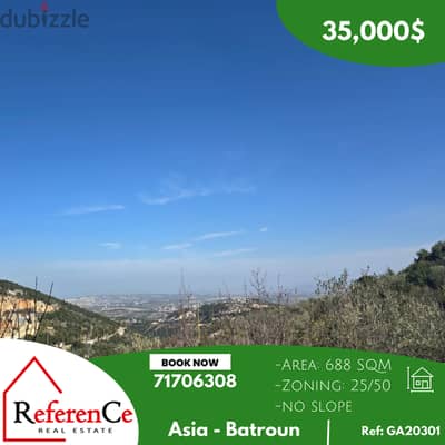 Land for sale in Asia Batroun  ارض للبيع في  اسيا البترون