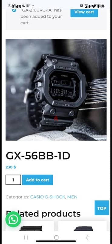 Casio - G-shock - 56BB - 20 Bar!! water ressistant 6