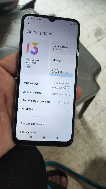 redmi note 11r 6ram 128gb like new 80$ 2