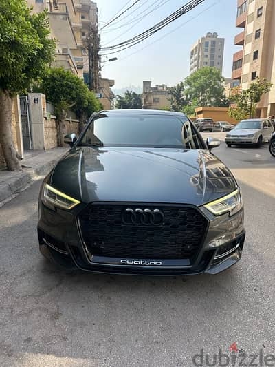 Audi S3 Quattro 2017 gray on black & red