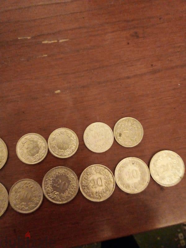 16 switzerland coins 3