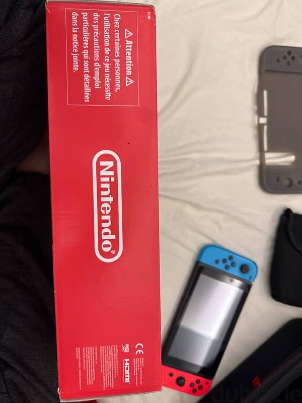 Nintendo switch with accessories 6