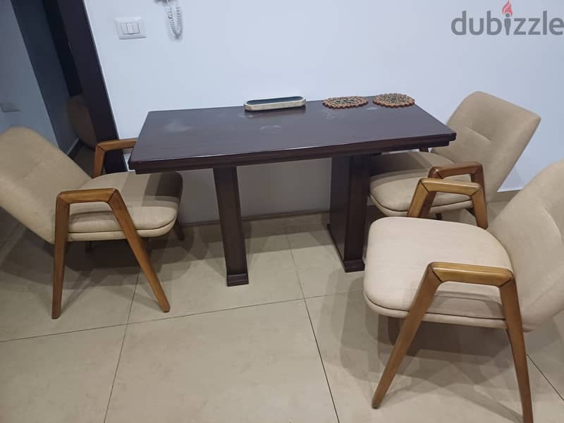 Dining table with 3 chairs 1