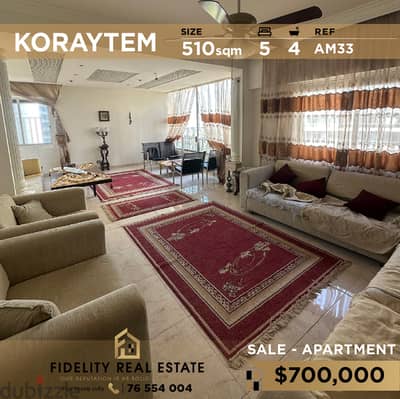 Aparmtent for sale in Koraytem AM33 شقة للبيع في قريطم