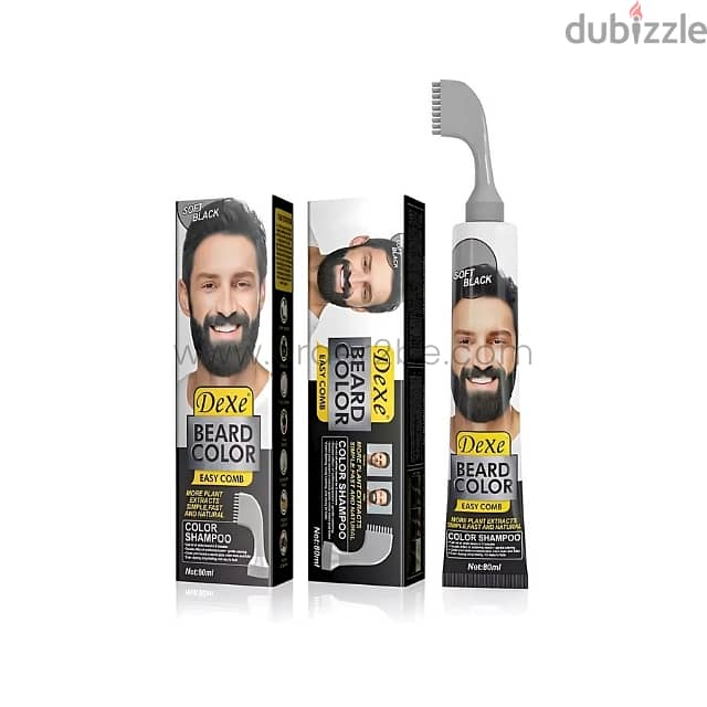 Dexe Beard & Moustache Premium Dye Color Shampoo w/ Brush 0