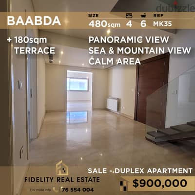 Duplex for sale in Baabda MK35 دوبلكس  للبيع في بعبدا