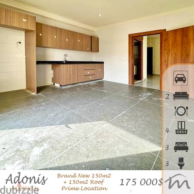 Adonis | 583$/m² Brand New 150m² + 150m² Roof | 4 Balconies | Terrace