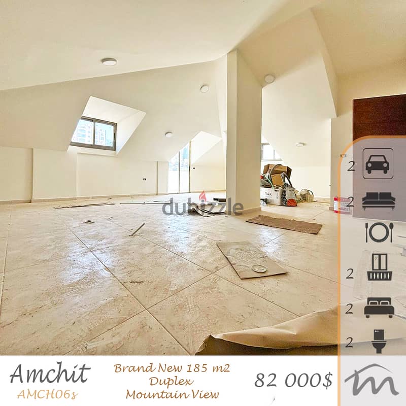 Amchit | 443$/m² | Brand New 185m² Duplex | Terrace | 2 Balconies 0