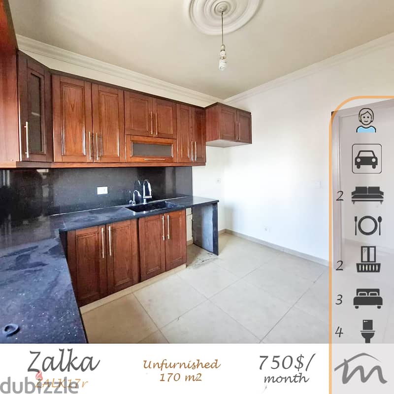 Zalka | 170m² Apt | 3 Bedrooms | Maid's Room | 2 Balconies | Calm Area 0