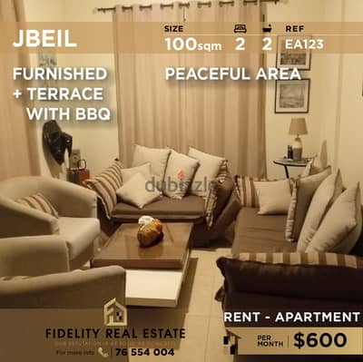 Apartment for rent in Jbeil EA123 شقة للإيجار في جبيل