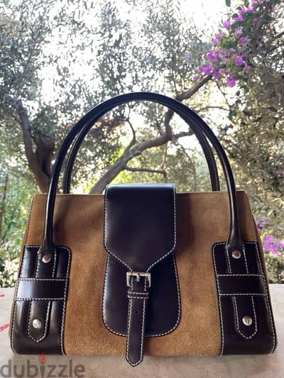 Vintage Ralph Lauren Suede Leather Bag