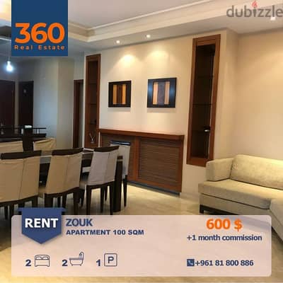 Apartment for Rent in Zouk شقة للايجار في الزوق