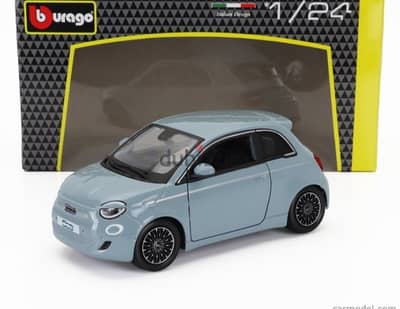 Fiat 500e 2021 diecast car model 1:24